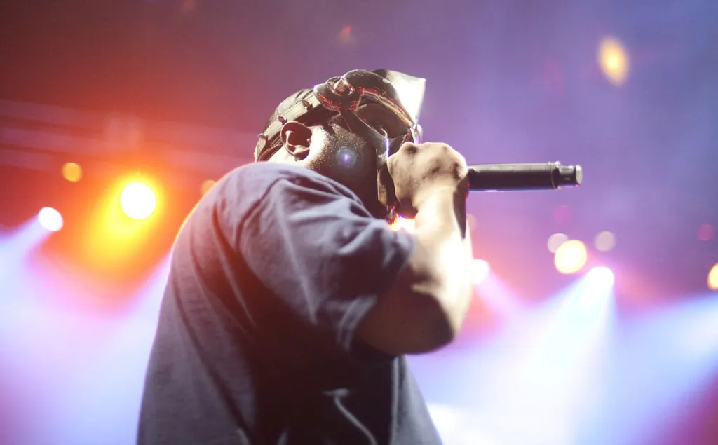 MF DOOM performing at Brixton Academy, London